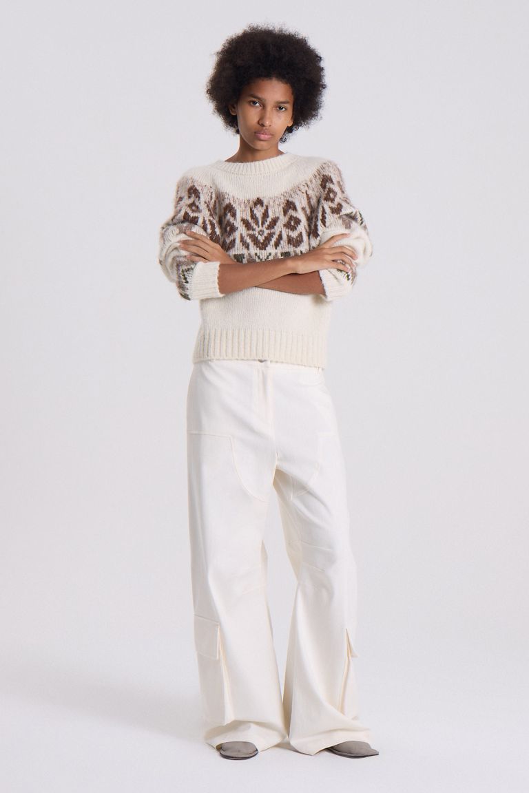 PANTALON CARGO CAPRICORNIO OFF WHITE